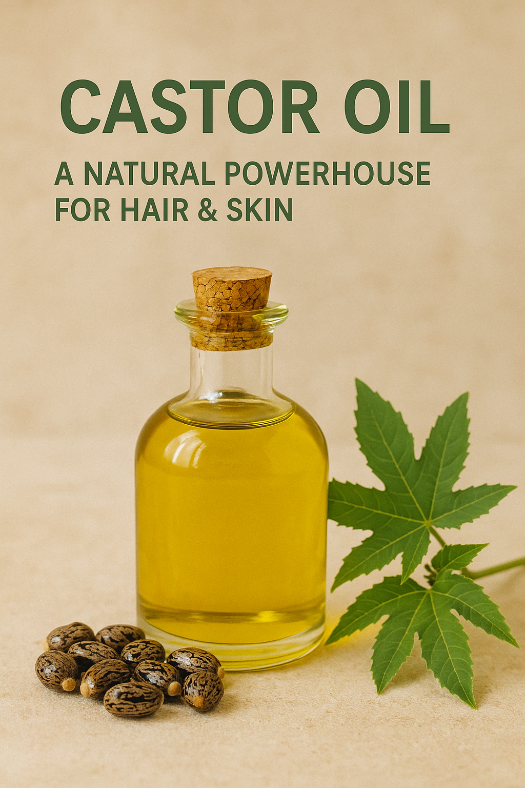 Castor Oil with natural background